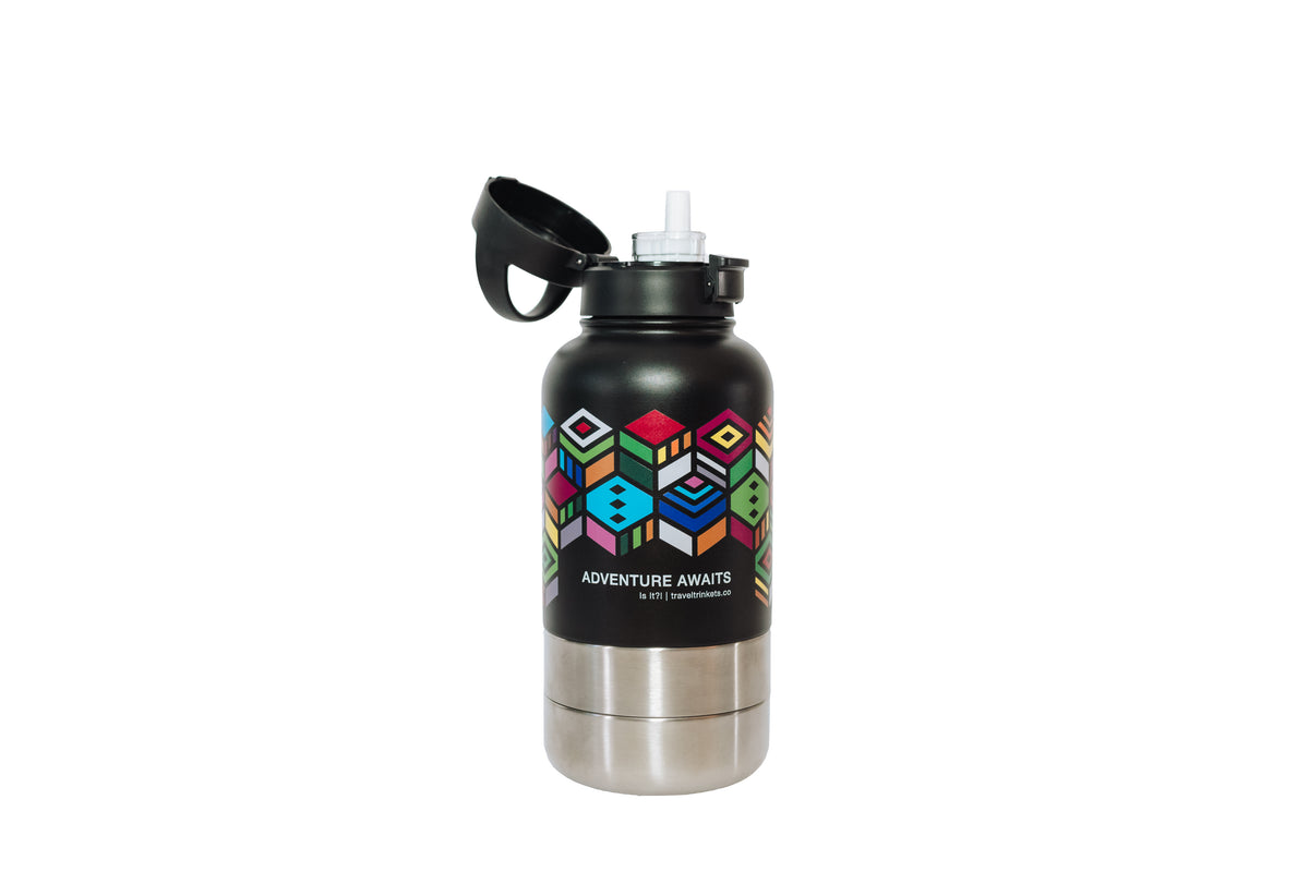 Is It? - 950ml water bottle with two hidden compartments