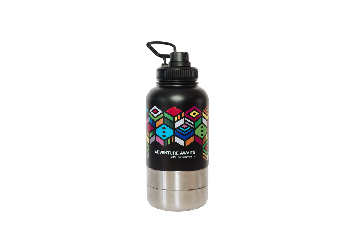 Is It? - 950ml water bottle with two hidden compartments
